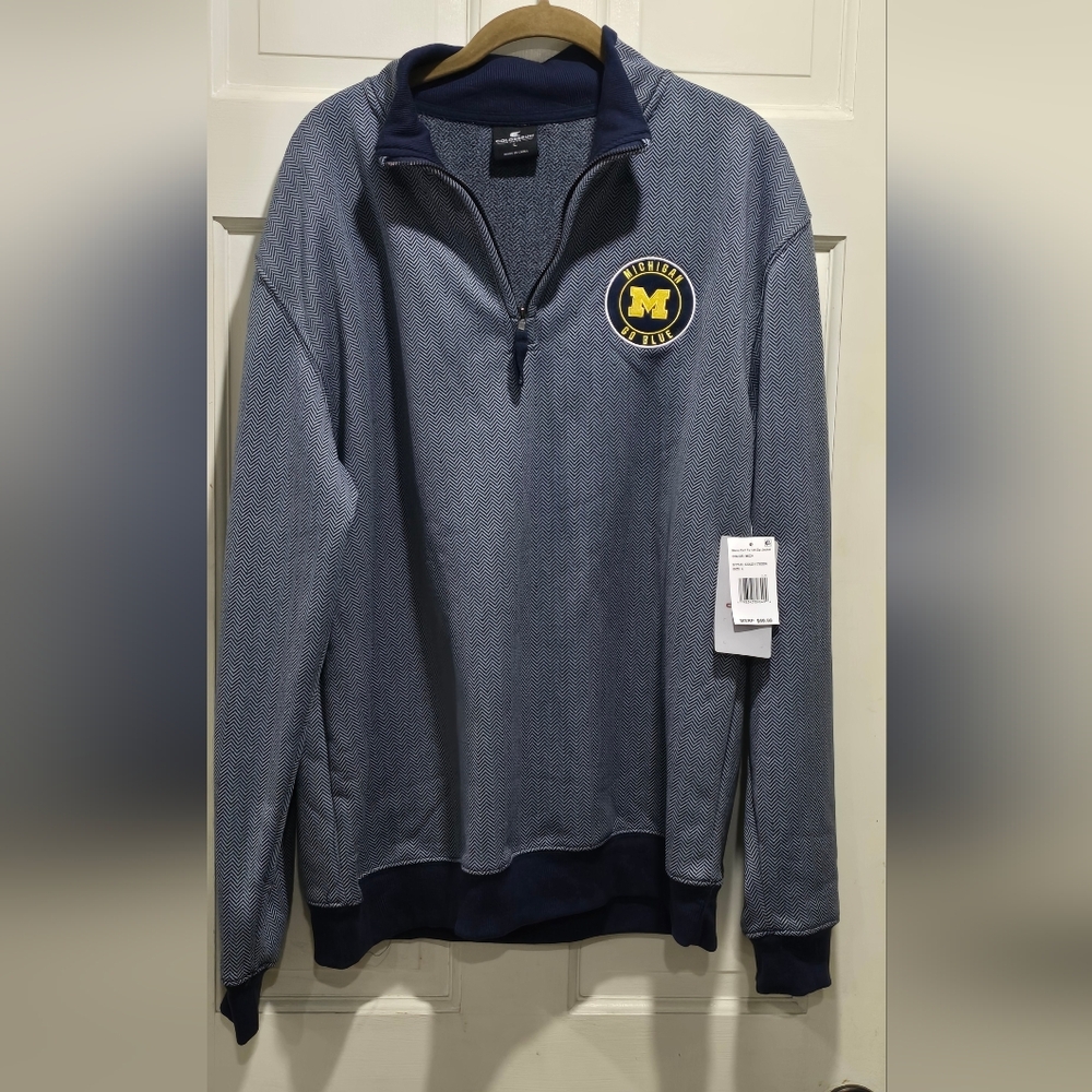 Blue Quarter-Zip Sweatshirt